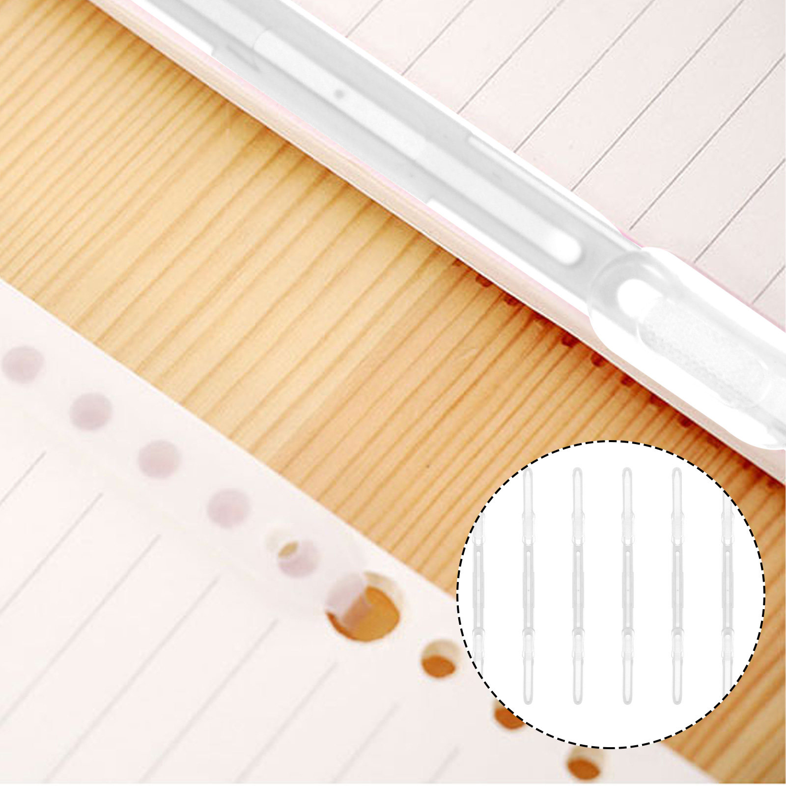 Ideal Stationery & Office Supply - 20Pcs Stationery Clips Supplies Plastic Binder