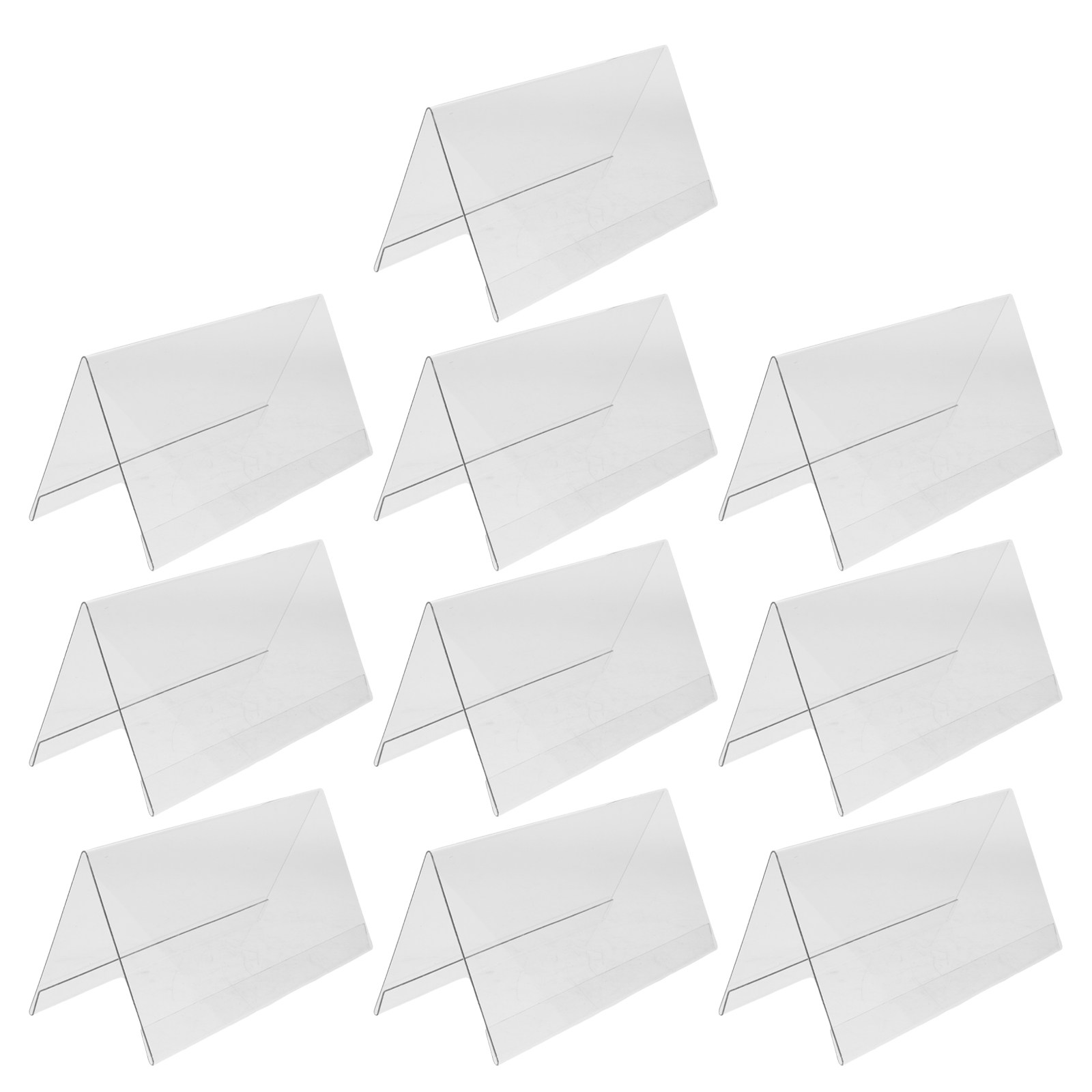 Desk Name Plate - 10Pcs Double Sided Clear Meeting Room