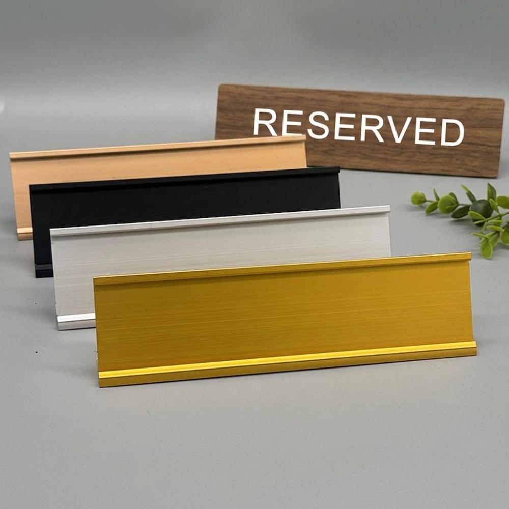 Metal L Bracket Desk Sign Cust - Desk Name Plate 评论和价格