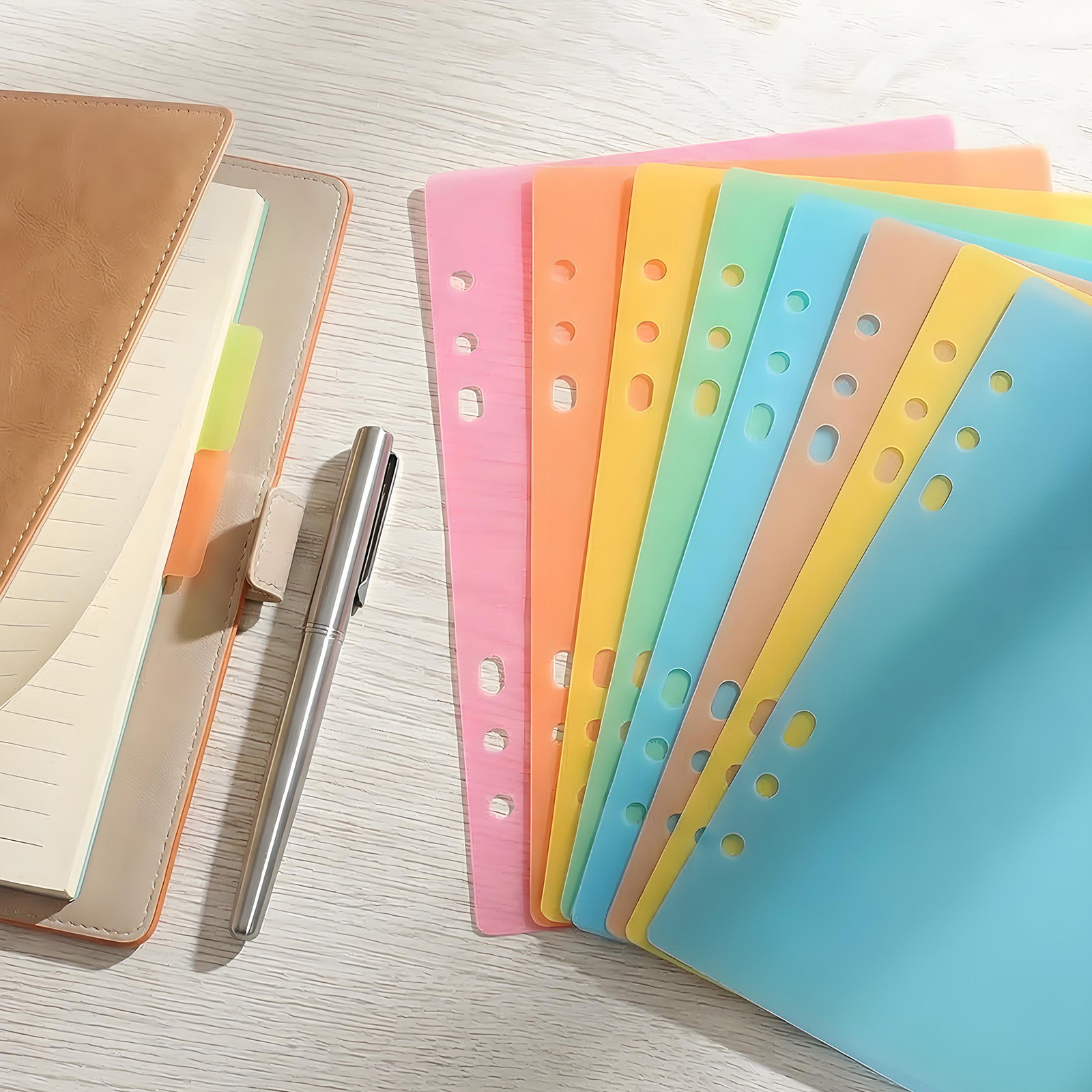 10Pcs Colorful Plastic Binder  - Index Tab Divider 评论和价格