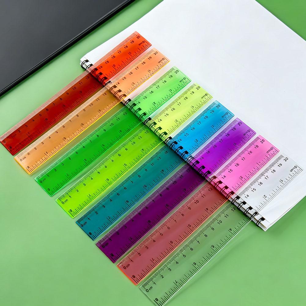 5pcs Random Color Plastic Rule - Ruler Set Transparent 评论和价格