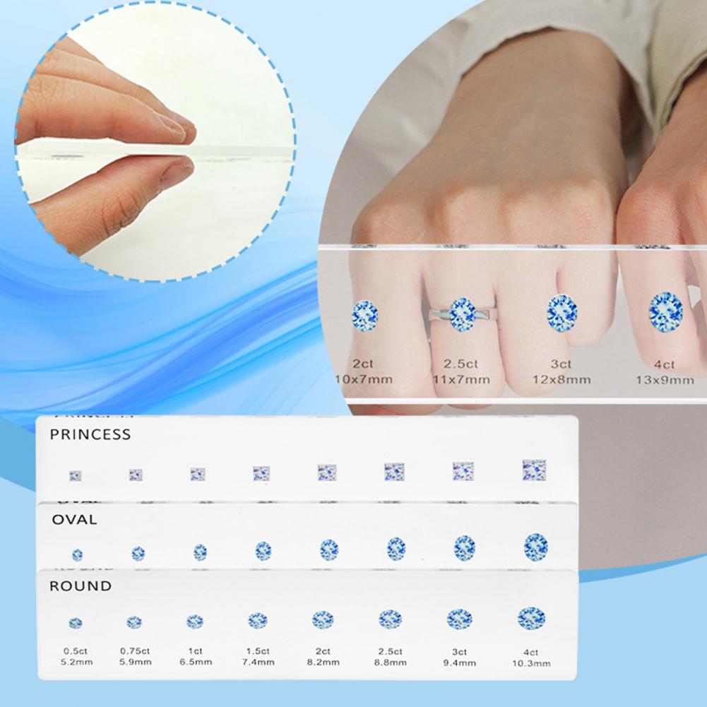 Rhinestone Size Ruler 3pcs Rhi - Ruler Set Transparent 评论和价格