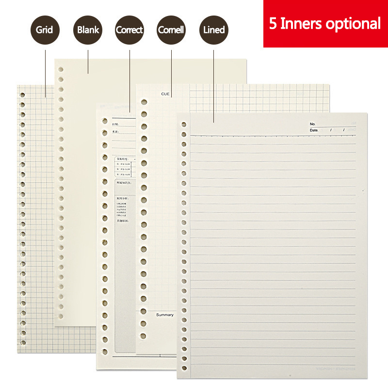 A5 B5 Line Grid 20Holes Loose- - Notebook Dotted A5 评论和价格
