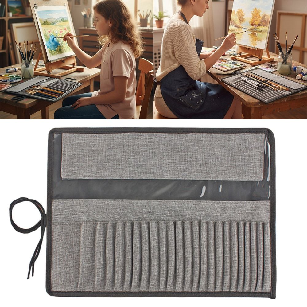 Multi-functional Canvas Painti - Pen Pouch Roll 评论和价格