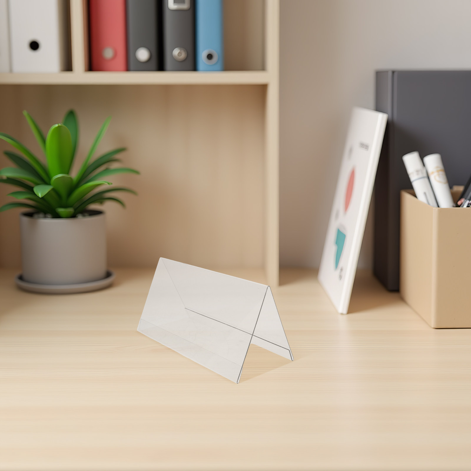 10Pcs Double Sided Clear Meeti - Desk Name Plate 评论和价格