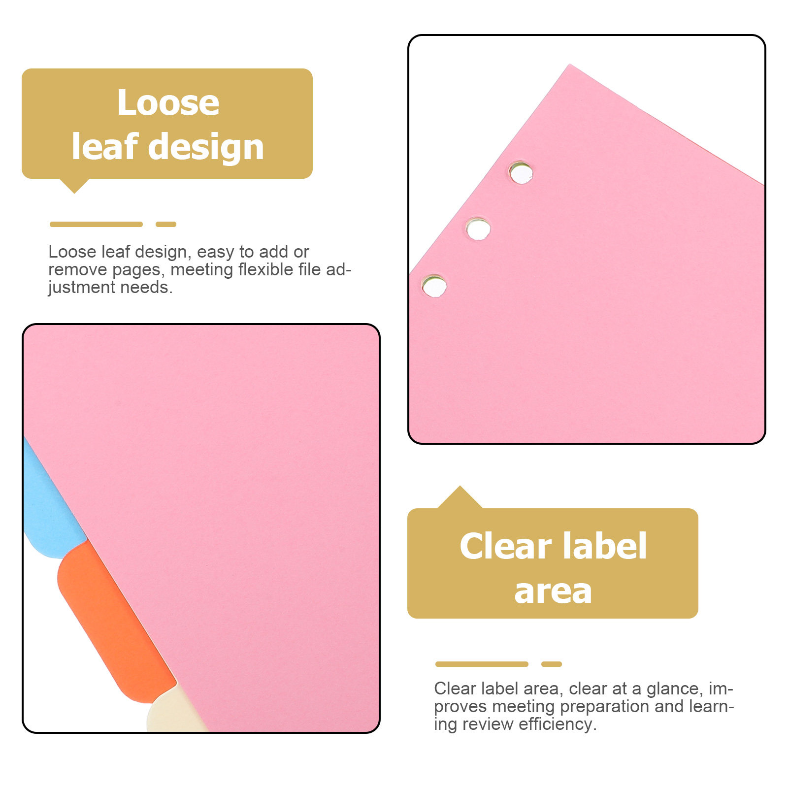 10Pcs Plastic Binder Dividers  - Index Tab Divider 评论和价格