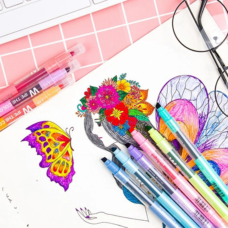 10 Colors Erasable Highlighter - Highlighter Set Pastel 评论和价格